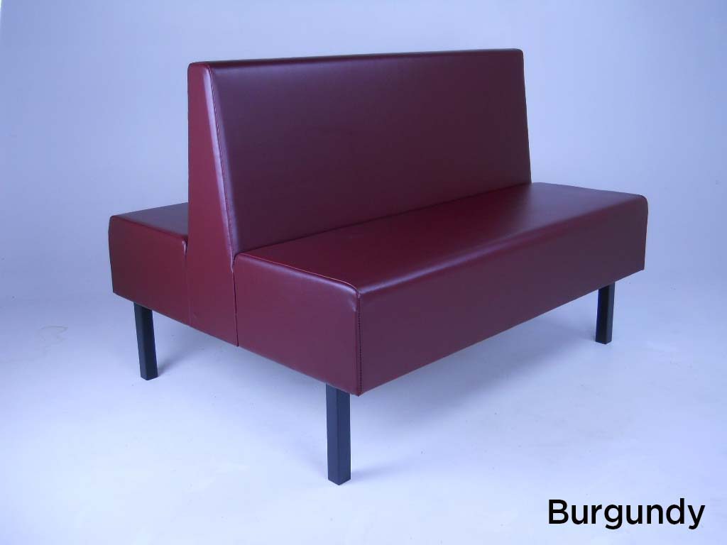 Burgundy Back to Back Restaurant Booth Seating
